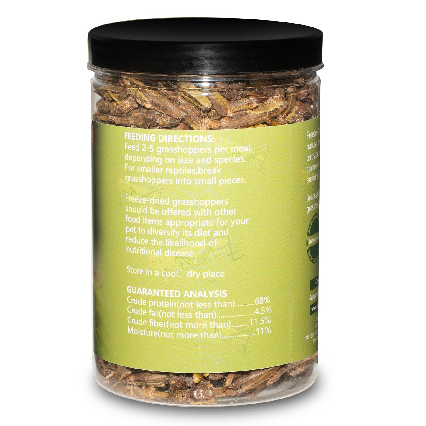 JADINGSFARM Freeze Dried Grasshoppers – 4.5 Oz High Protein Freeze Dried Grasshoppers for Reptiles, Food for Bearded Dragons Lizards, Geckos, Birds, Hedgehogs