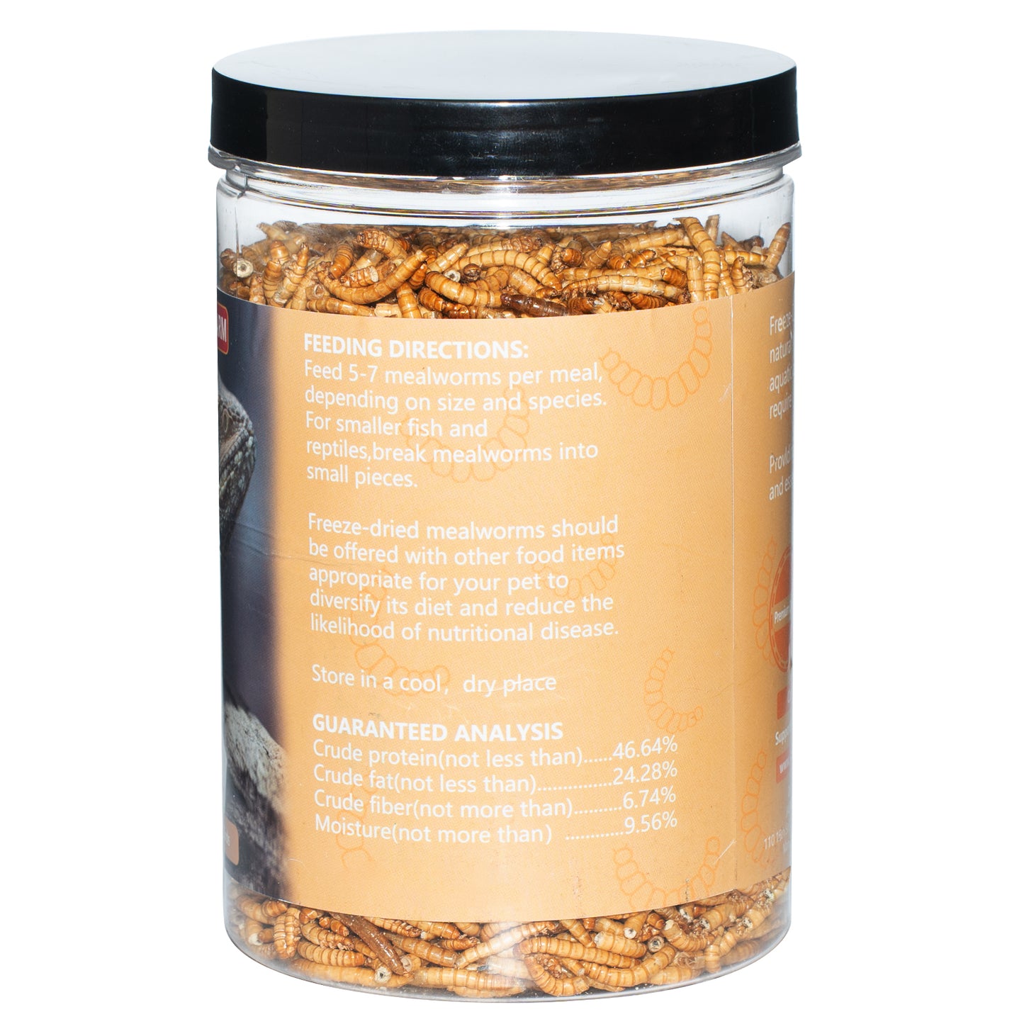 JADINGSFARM Freeze Dried Mealworms, 6 Oz High Protein Freeze Dried Meal Worms, Nutrient-Packed, Ideal for Reptiles, Bearded Dragons, Lizards, Geckos, Birds, Hedgehogs