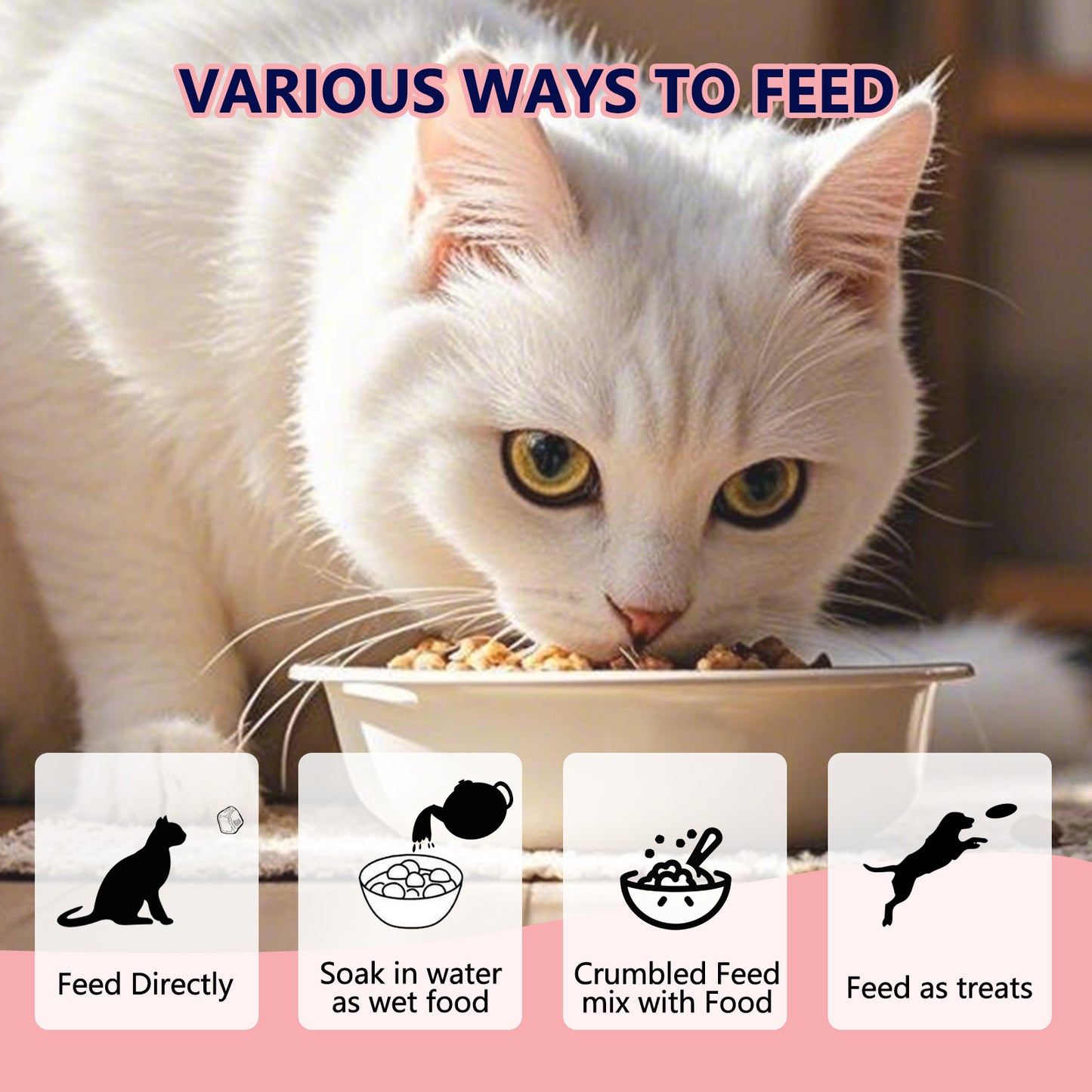 JADINGSFARM Freeze-Dried  Yogurt Dog Treats Strawberry Yogurt with Milk,Limited Ingredient , Grain-free, Glute-free, high Protein Strawberry Yogurt Treats for Dogs Cats 5.7 oz