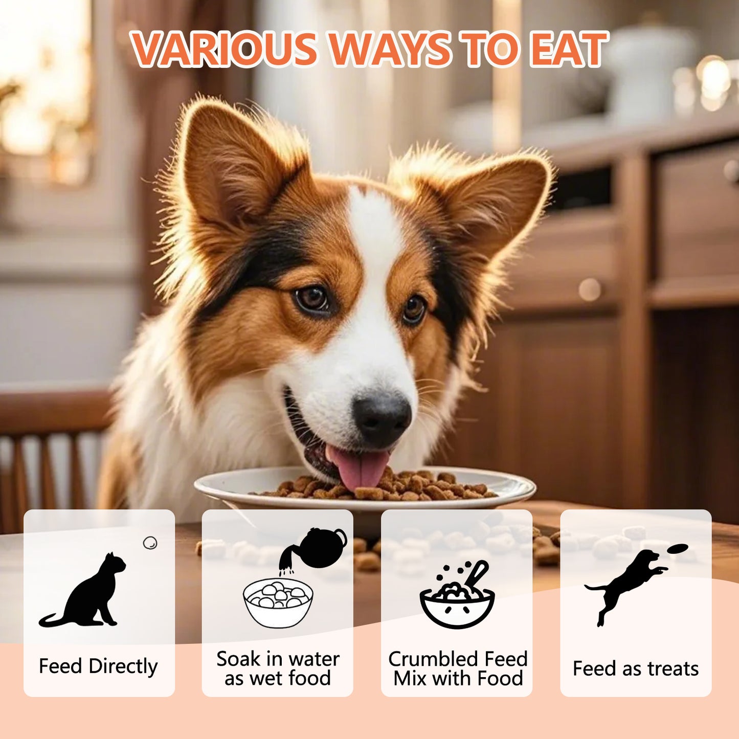 JADINGSFARM Freeze Dried Chicken Heart Pet Treats 5.3 oz,  Freeze Dried Raw Single Ingredient Dog Treats, Training Treats, Meal Toppers for Dogs Cats, High Protein, Grain Free, Gluten Free