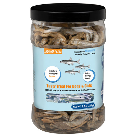 JADINGSFARM Minnows - Freeze Dried Minnows - 100% Natural Premium Cat & Dog Treat